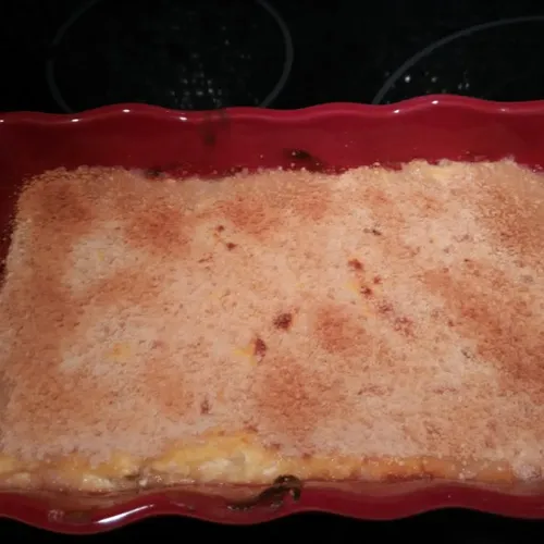 Gratin de poireaux au chèvre frais gratiné