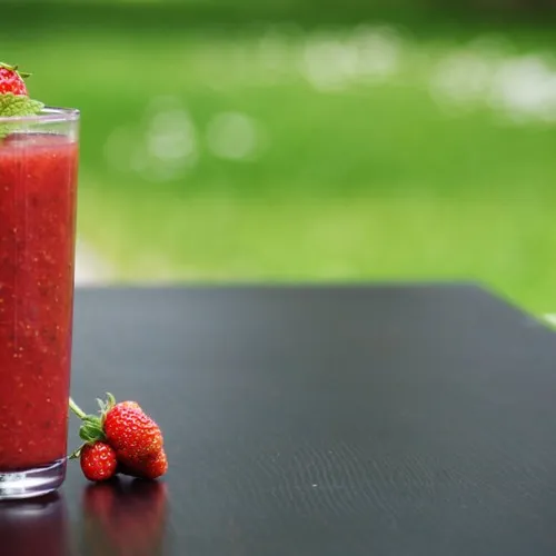 Smoothie à la fraise et banane sans lait