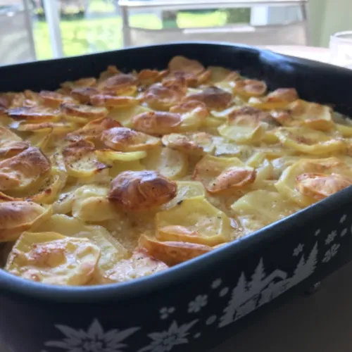 Gratin de poireaux au saumon