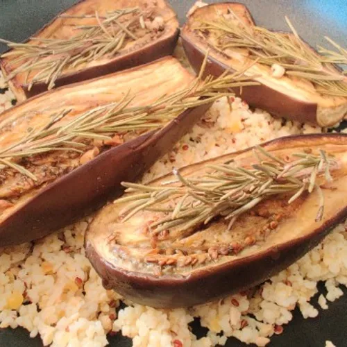 Aubergines grillées au four