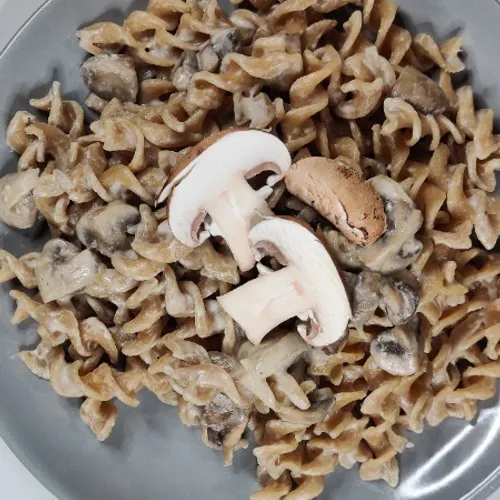 Pâtes complètes aux champignons