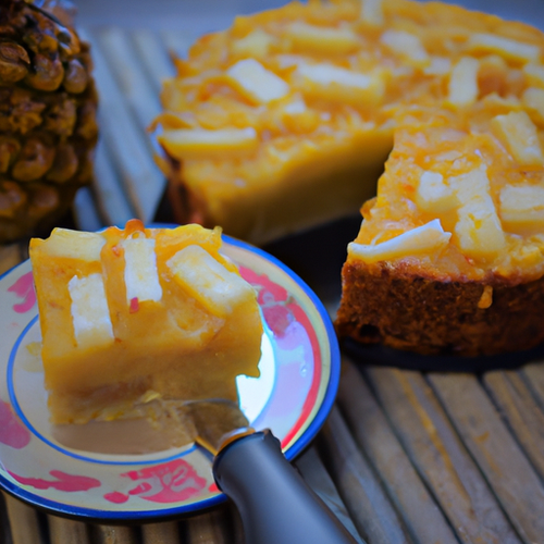 Gâteau à l'ananas et à la noix de coco