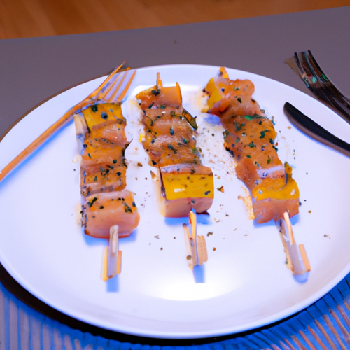 Brochettes de saumon marinées au soja et gingembre