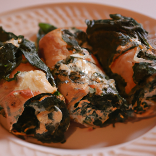 Roulades de poulet farcies aux épinards et fromage feta