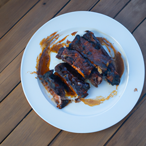 Ribs de boeuf grillées à la sauce barbecue épicée