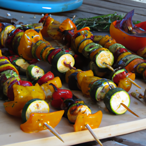 Brochettes de légumes grillés aux herbes de Provence