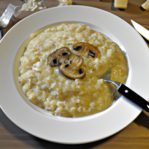 Risotto crémeux aux champignons et parmesan