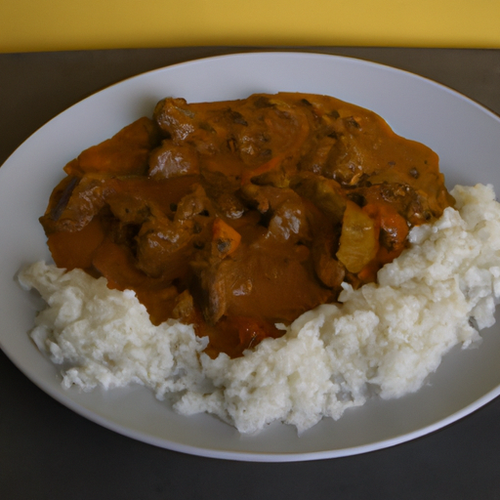 Curry de boeuf à l'indienne et riz basmati parfumé