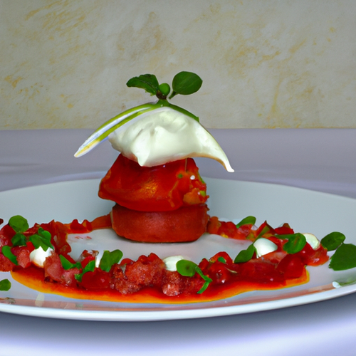 Tartare de tomates et mozzarella di buffala