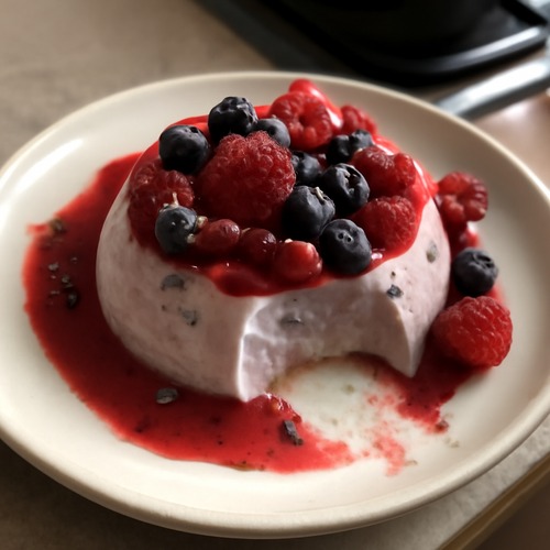 Panna Cotta à la Lavande et Fruits Rouges