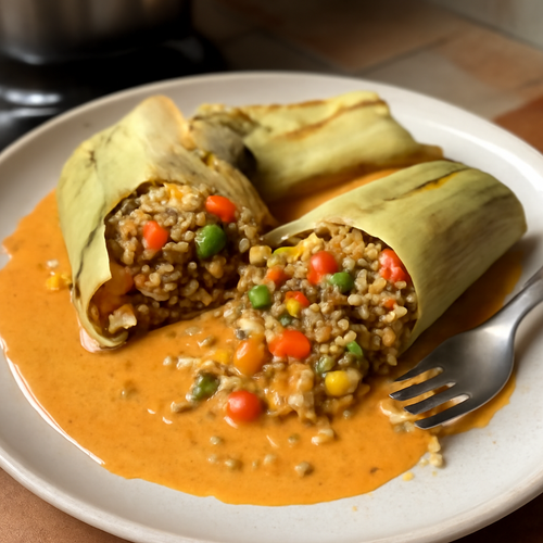 Tamales Andins de Quinoa et Légumes