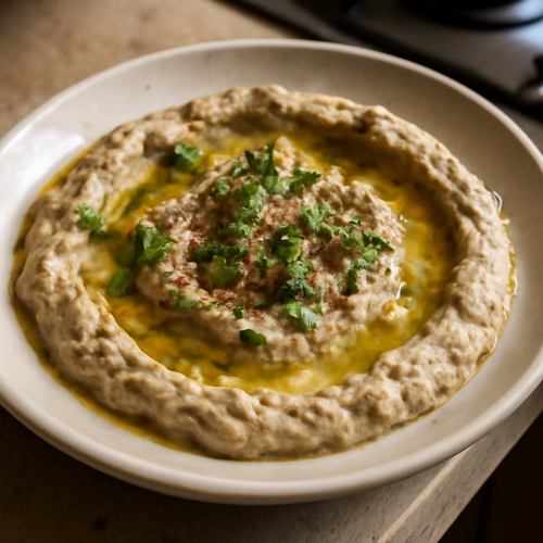 Mezze Arménien: Moutabal d'Aubergines Fumé