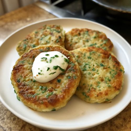 Blinis de pommes de terre aux herbes fraîches