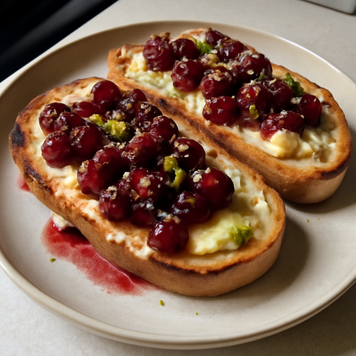 Tartines créoles aux canneberges et citron vert