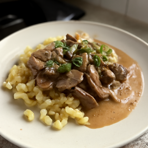 Boeuf Stroganoff à la Bavaroise