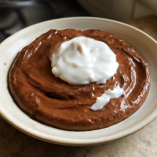 Mousse au chocolat et au lait de coco