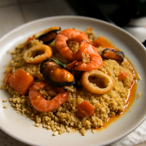 Couscous aux Fruits de Mer et Épices Tunisiennes