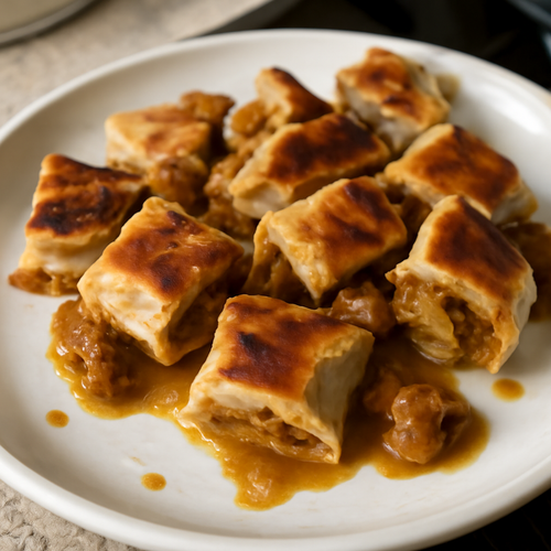 Bouchées de Roti Canai aux Restes de Curry recipe