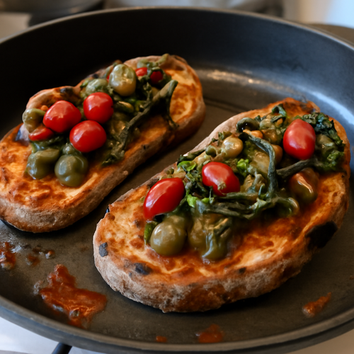 Tartines de pain de camp avec du bush tucker