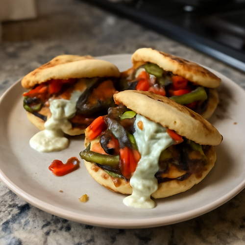 Arepas Végétariennes aux Légumes Grillés