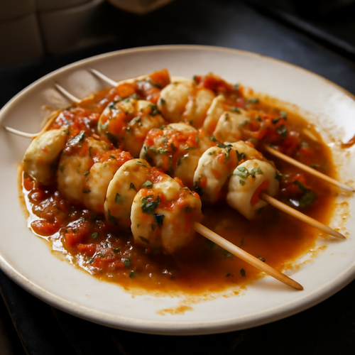 Brochettes de calamars à la tunisienne recipe