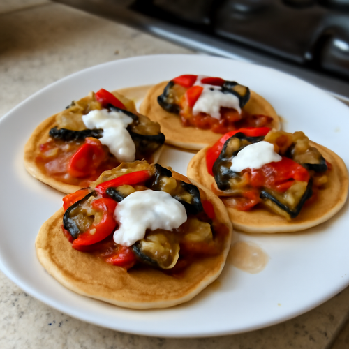 Blinis aux légumes grillés