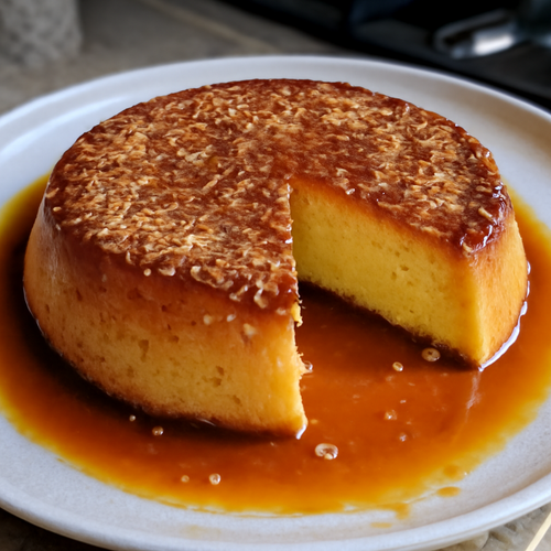 Flan à la noix de coco végétarien style cubain