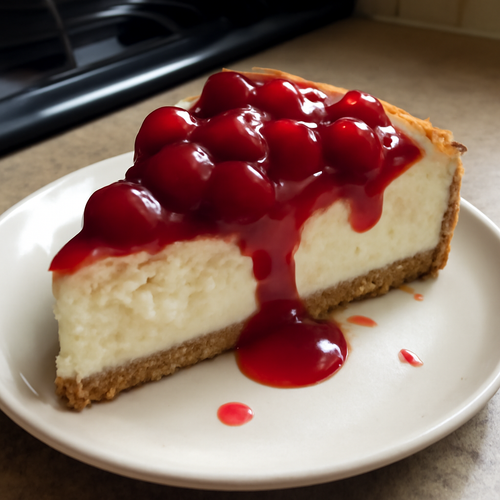 Gâteau au fromage de style Midwest aux cerises