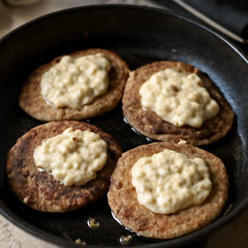 Blinis Polonais au Sarrasin et Crème à l'Oignon