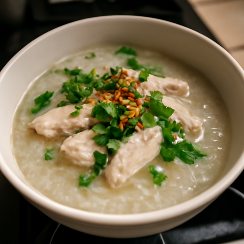 Khao Tom: Congee Thaïlandais au Poulet recipe