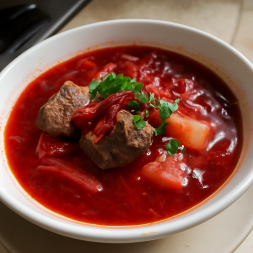 Bortsch Ukkainien au Bœuf et Betteraves