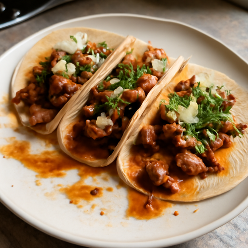 Tacos de Pollo Asado aux Saveurs de Mercado