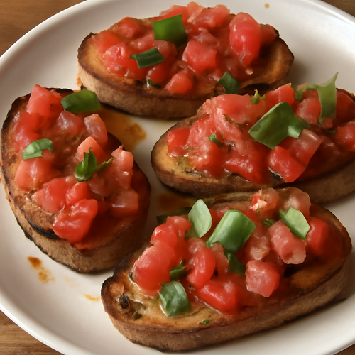 Bruschetta Traditionnelle à la Tomate et Basilic
