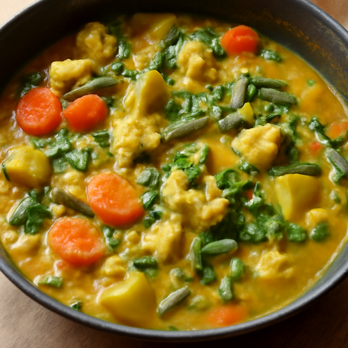 Curry de légumes Rajasthani à la menthe