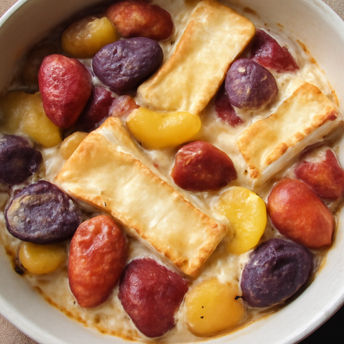 Tartiflette végétarienne aux pommes de terre andines